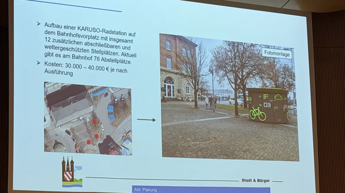 So könnte die geplante "Karuso"-Radstation am Ehinger Bahnhof aussehen.