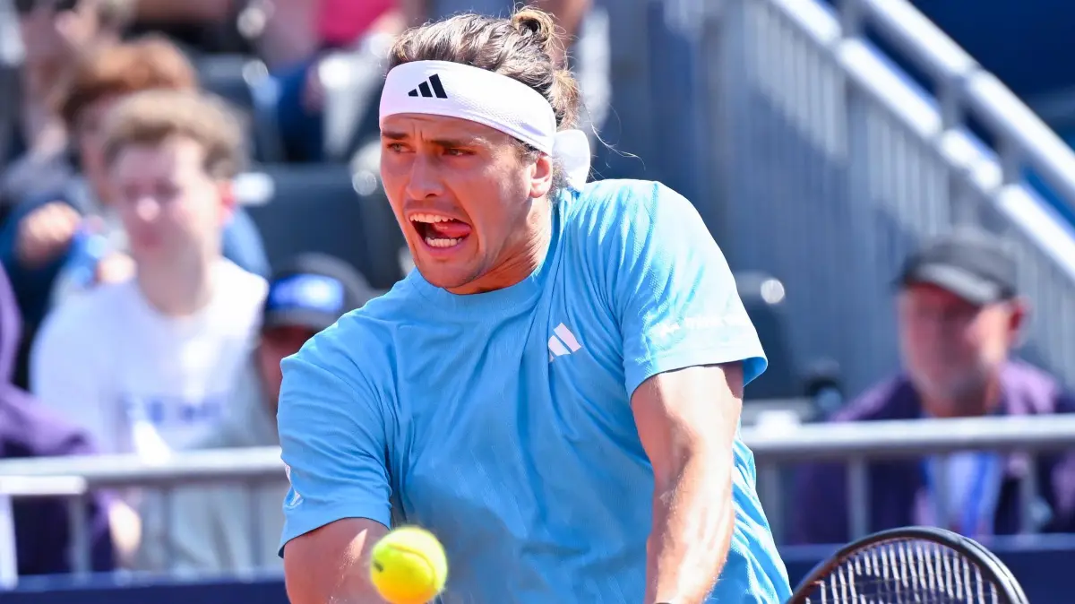 Tennis: ATP-Tour - München: 17.04.2026, Bayern, München: Tennis, Männer, ATP-Tour, Einzel, Viertelfinale, Zverev (Deutschland) - Cerundolo (Argentinien): Alexander Zverev in Aktion. Foto: Sven Hoppe/dpa +++ dpa-Bildfunk +++