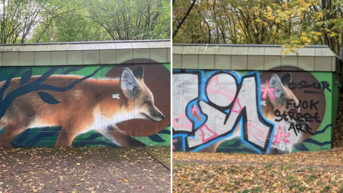 Street Art auf swt-Stationen zerstört