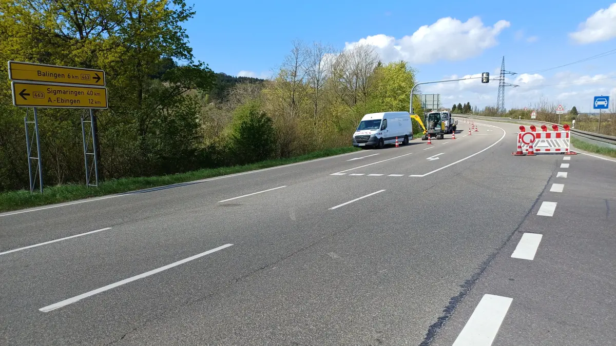 Bundesstraße 463 Bauarbeiten Richtung Balingen EyachBrücke