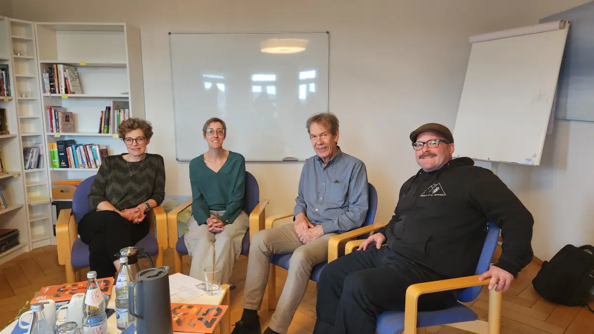 Bettina Israel, Kerstin Herr, Thomas Bader und Markus Urban sprachen über die 50 Jahre, die es den Arbeitskreis Leben schon gibt.