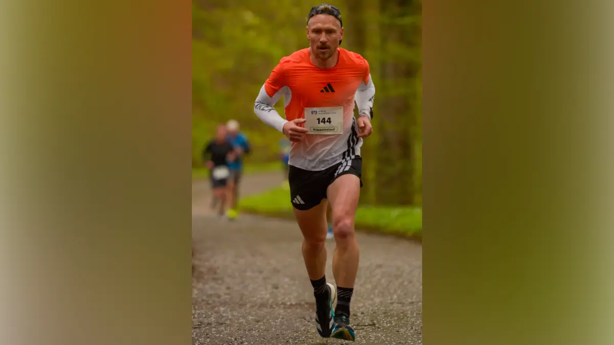 Marcel Retter aus Gschwend, hier beim Käppeleslauf in Ruppertshofen, nimmt heuer zum zweiten Mal am Gaildorfer Kocherlauf teil.