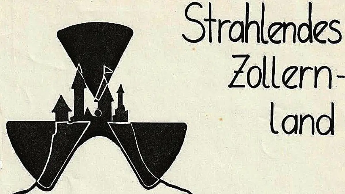 Plakat nach Tschernobyl 1986: Im „strahlenden Zollernland“ haben die Bisinger Jusos einen Infoabend mit Experten auf die Beine gestellt.