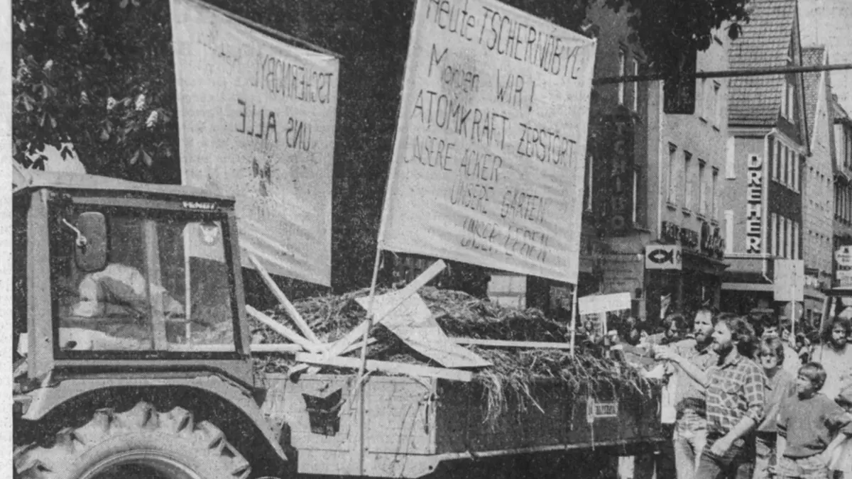40 Jahre Tschernobyl 26.04.1986 Demonstration Kernkraftgegner Demo GP 20.05.1986