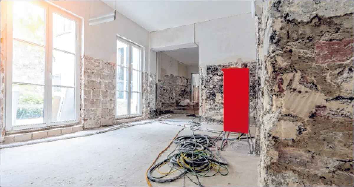 Mineralische Sanierputze schützen das Eigenheim vor Schimmel und Substanzverlust. ⇥Foto: Mario Hoesel/Saint-Gobain Weber