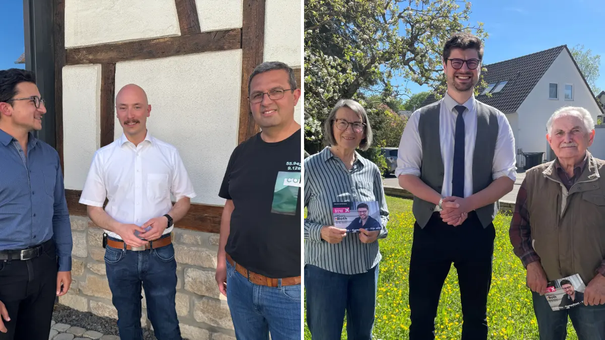 Jens Deichmann und Marc Roth mit Untersützer