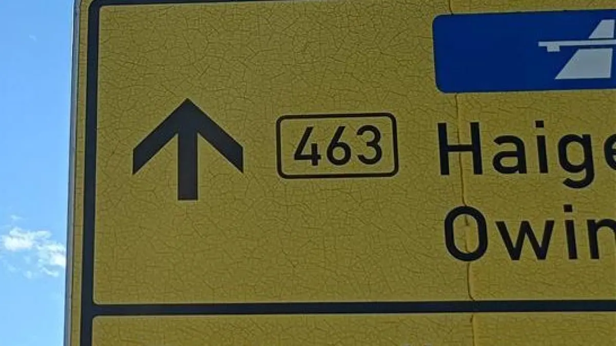 Straßenschild B463 Zollernalbkreis