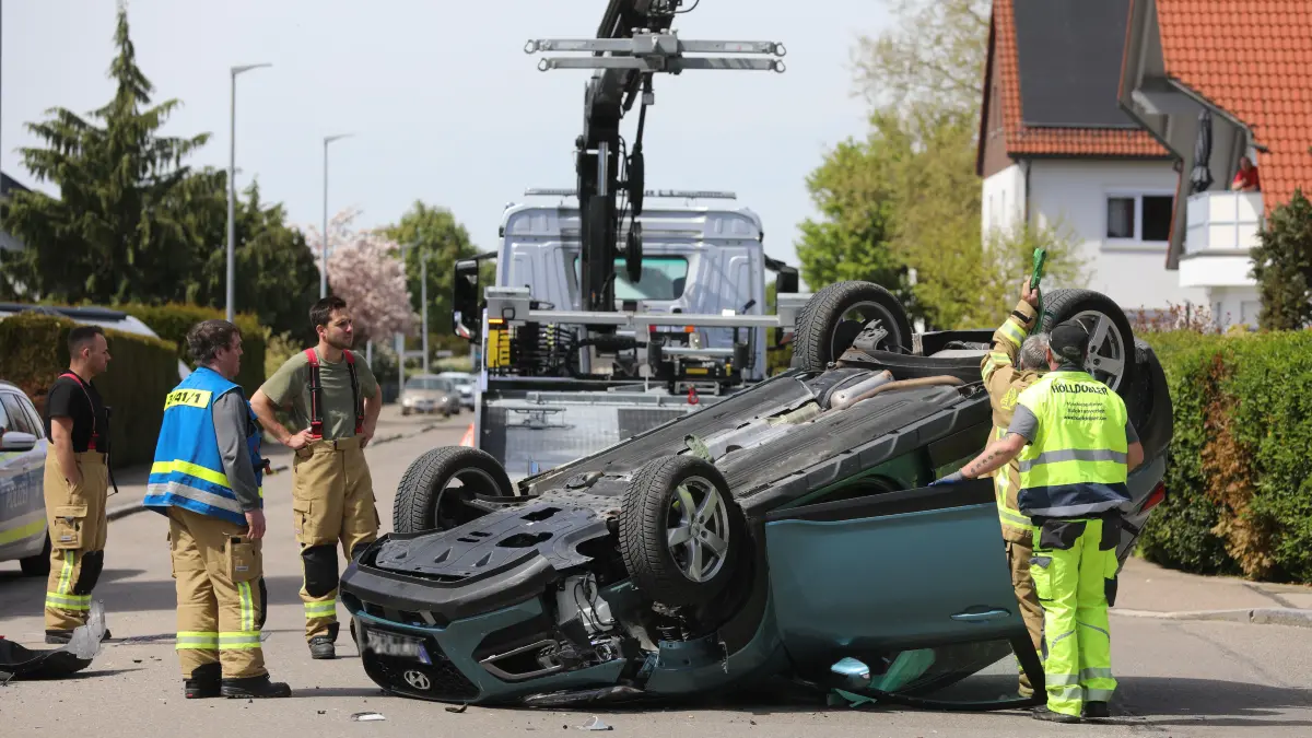 Unfall in der Frankenstraße Gerlenhofen am 27. April 2026