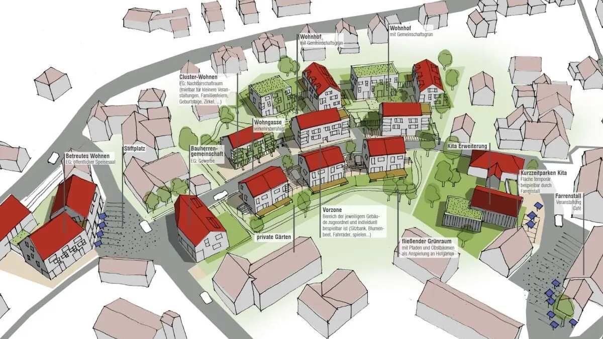 Mit diesem Entwurf gewann vor gut vier Jahren das Stuttgarter Baldauf Architekten die Planungskonkurrenz für das gebiet Stiftsstraße- Im Freihof"