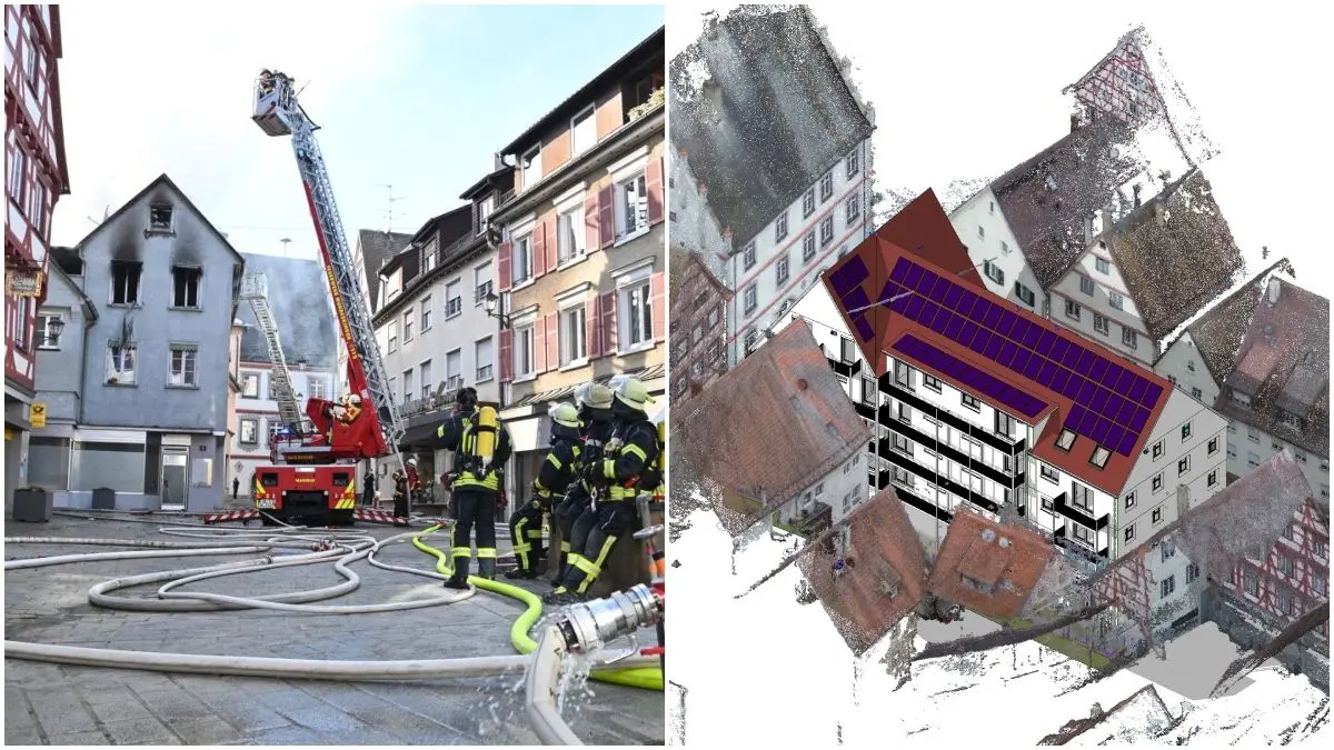 Die Bestandsbebauung in der Martinstraße beim Brand - und wie sie der Neubau in Zukunft aussehen soll