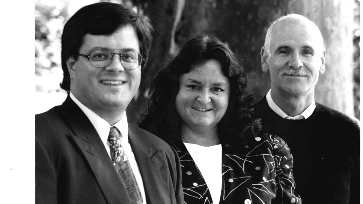 Von links: Alexander Frate, Elisabeth Frate und Christoph Müller im Jahr 1992.