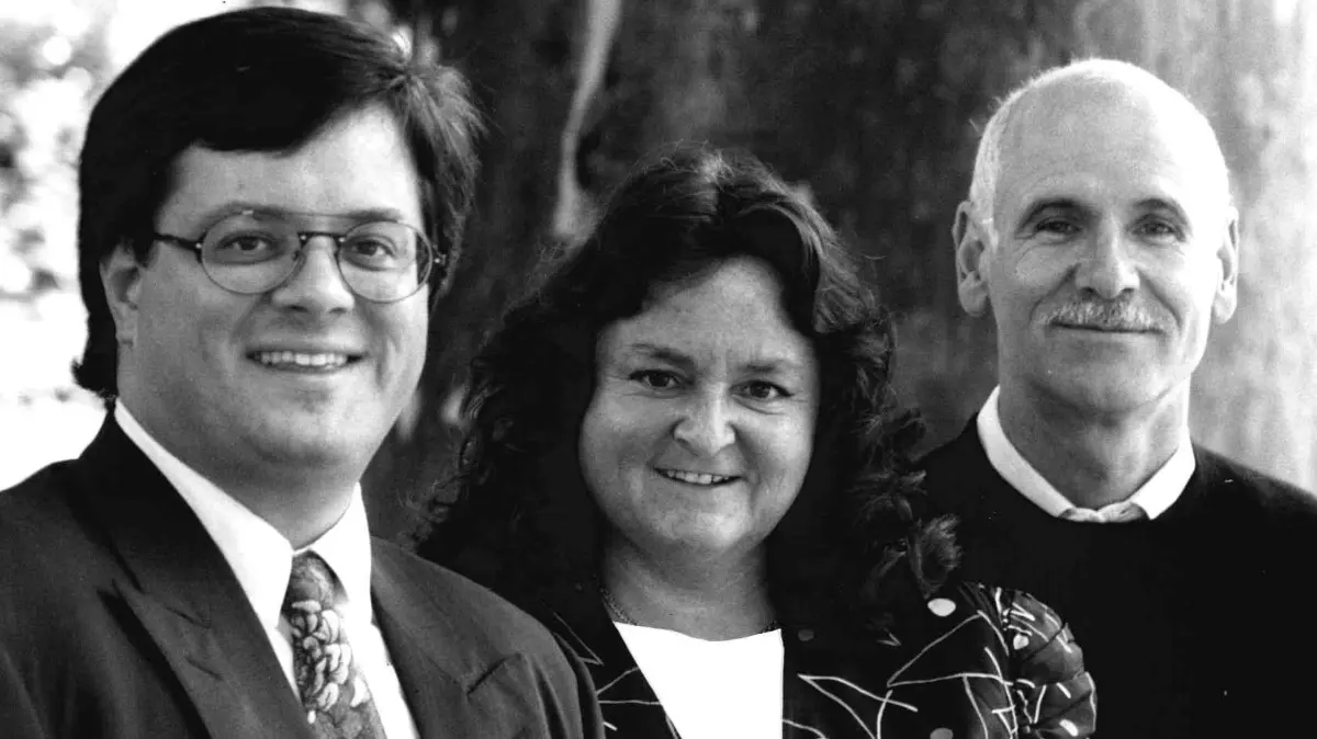 Von links: Alexander Frate, Elisabeth Frate und Christoph Müller im Jahr 1992.