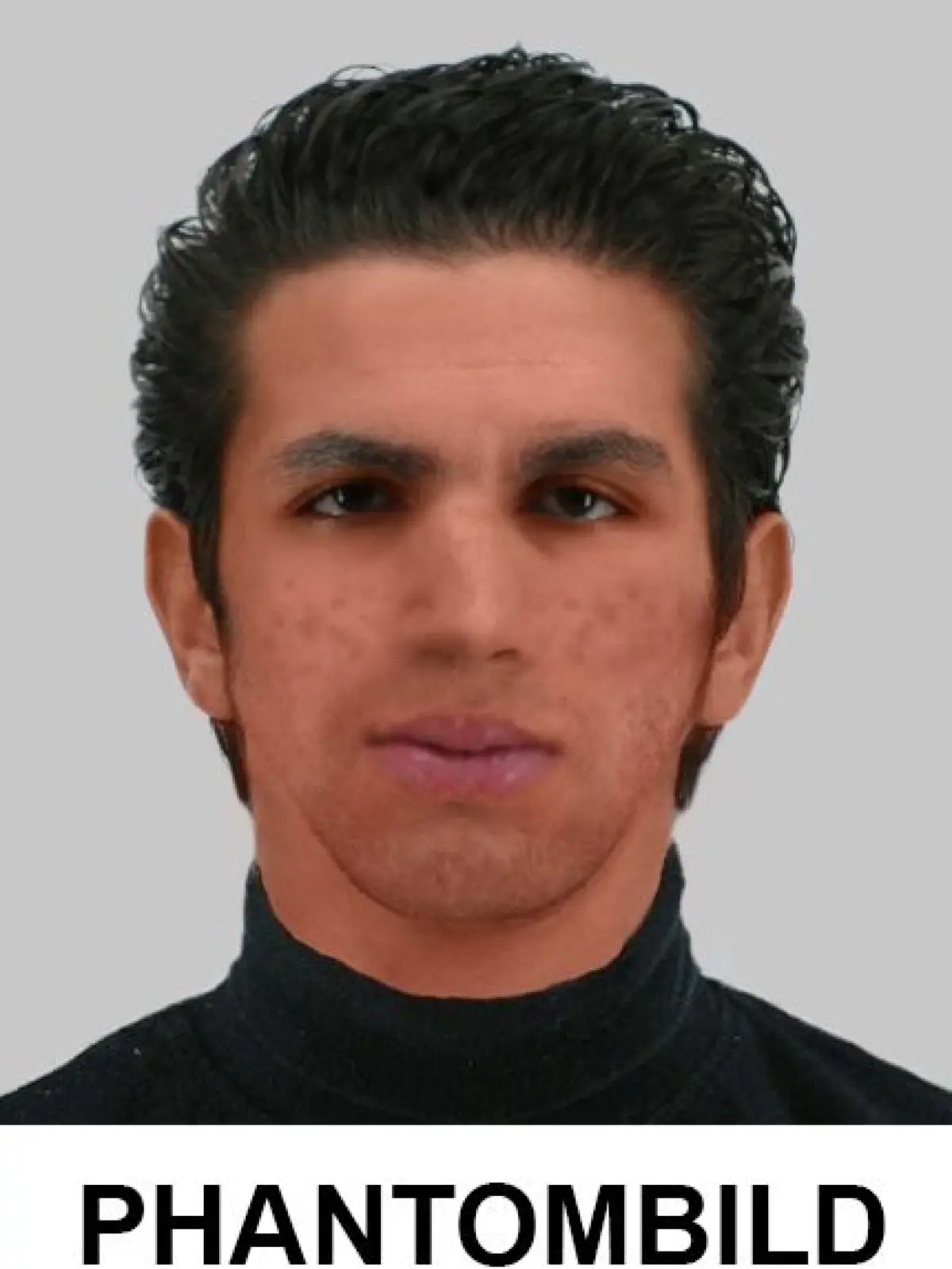 Phantombild Öffentlichkeitsfahndung nach Überfall auf Friseur