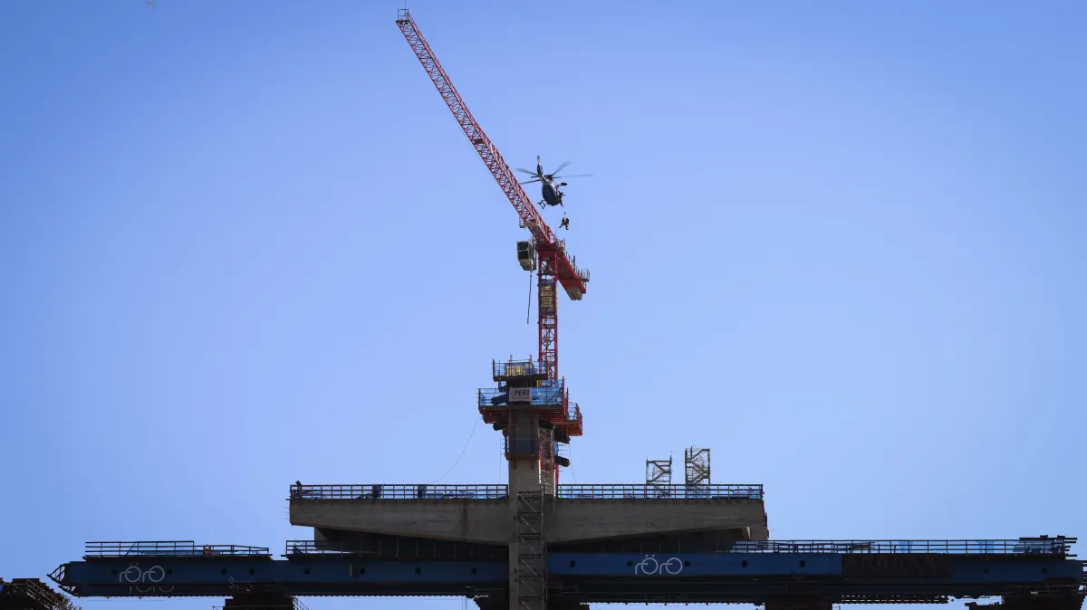 Die Horber Hochbrücke, die 2028 fertig sein soll, diente als perfektes Übungsobjekt.