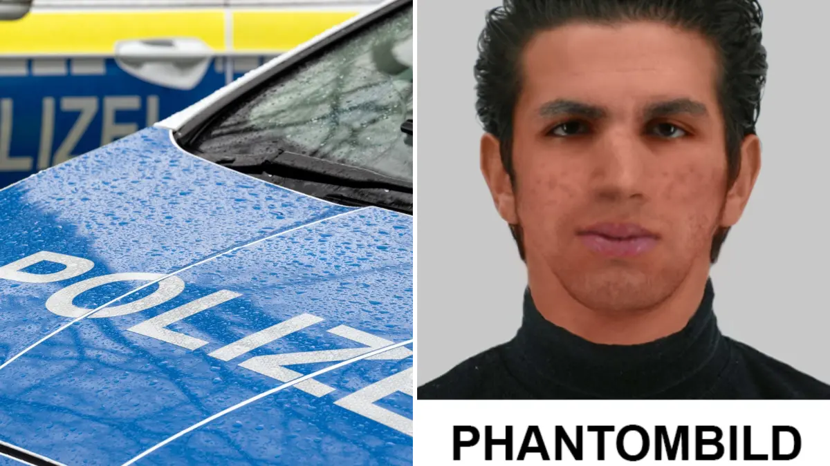 Polizei sucht mit Phantombild nach Täter bei Einbruch mit Messer in Friseursalon in Vöhringen.