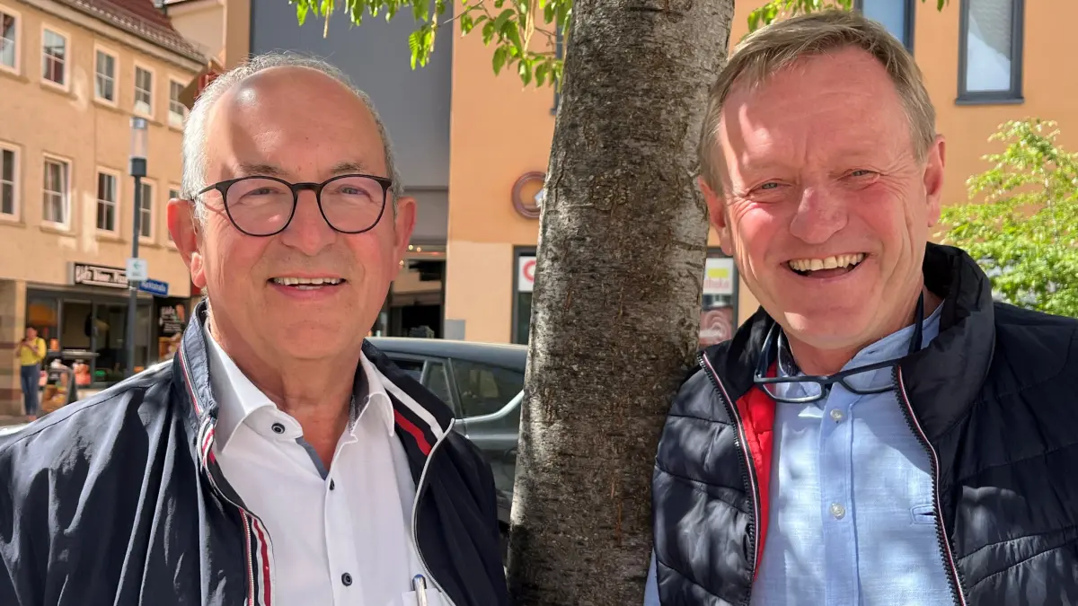 Ottmar Schneck (links) und Walter Hahn, Bürgerstiftung Rottenburg