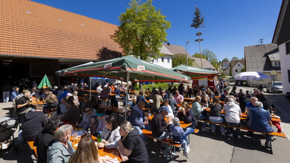 Maibaum und Maihock Löschzug Aufhausen