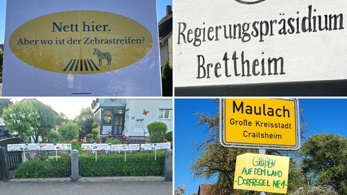 In Goldbach, Brettheim, Maulach und Ilshofen (von links nach rechts im Uhrzeigersinn) haben sich die Leute das hier einfallen lassen.