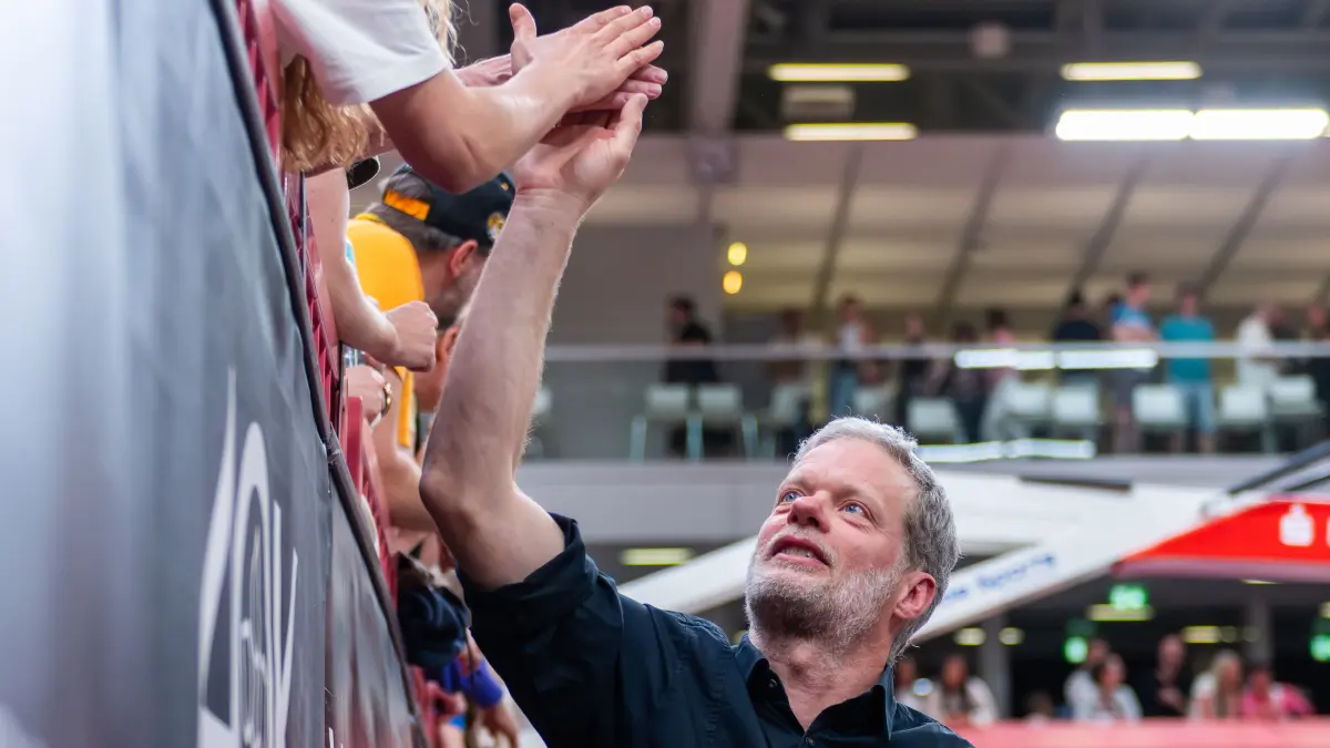 Tigers Tuebingen vs. Eisbaeren Bremerhaven, Basketball, 2. Basketball Bundesliga ProA, Saison 2025/2026, Spieltag 34, 02.05.2026: Eric Detlev (Tigers Tuebingen Head Coach),
Tigers Tuebingen vs. Eisbaeren Bremerhaven, Basketball, 2. Basketball Bundesliga ProA, Saison 2025/2026, Spieltag 34, 02.05.2026,
Foto: Eibner-Pressefoto/Florian Schust