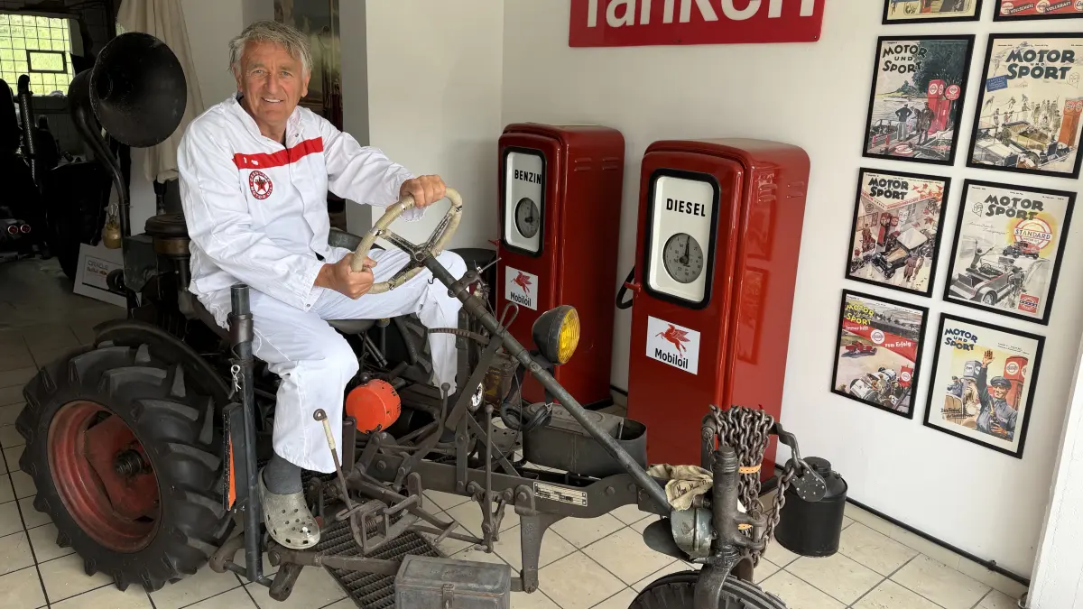 Herbert Weith ist einer, der nach vorn blickt und immer neue Projekte in den Blick nimmt: Dieses Mal baut er die ehemalige Bäckerei Schweizer zur Oldtimergarage um.