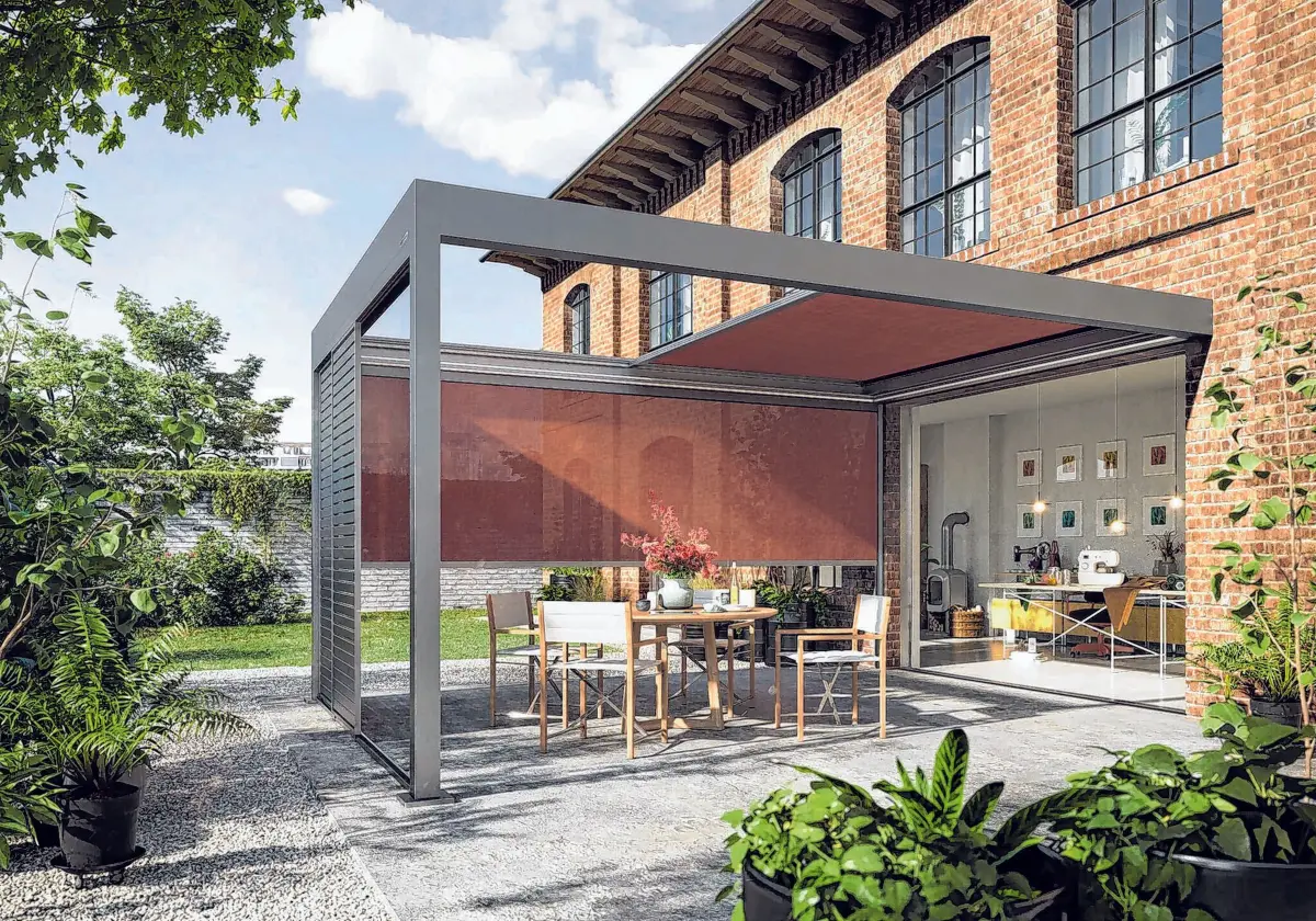 Die Textildächer von WAREMA sind praktisch, schön und solide. ⇥Foto: Warema
