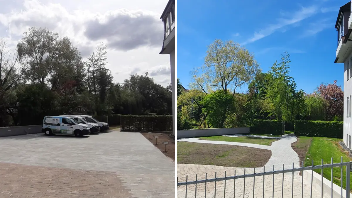 Parkplatz am Hospitalgarten (Juli 2025 und April 2026)