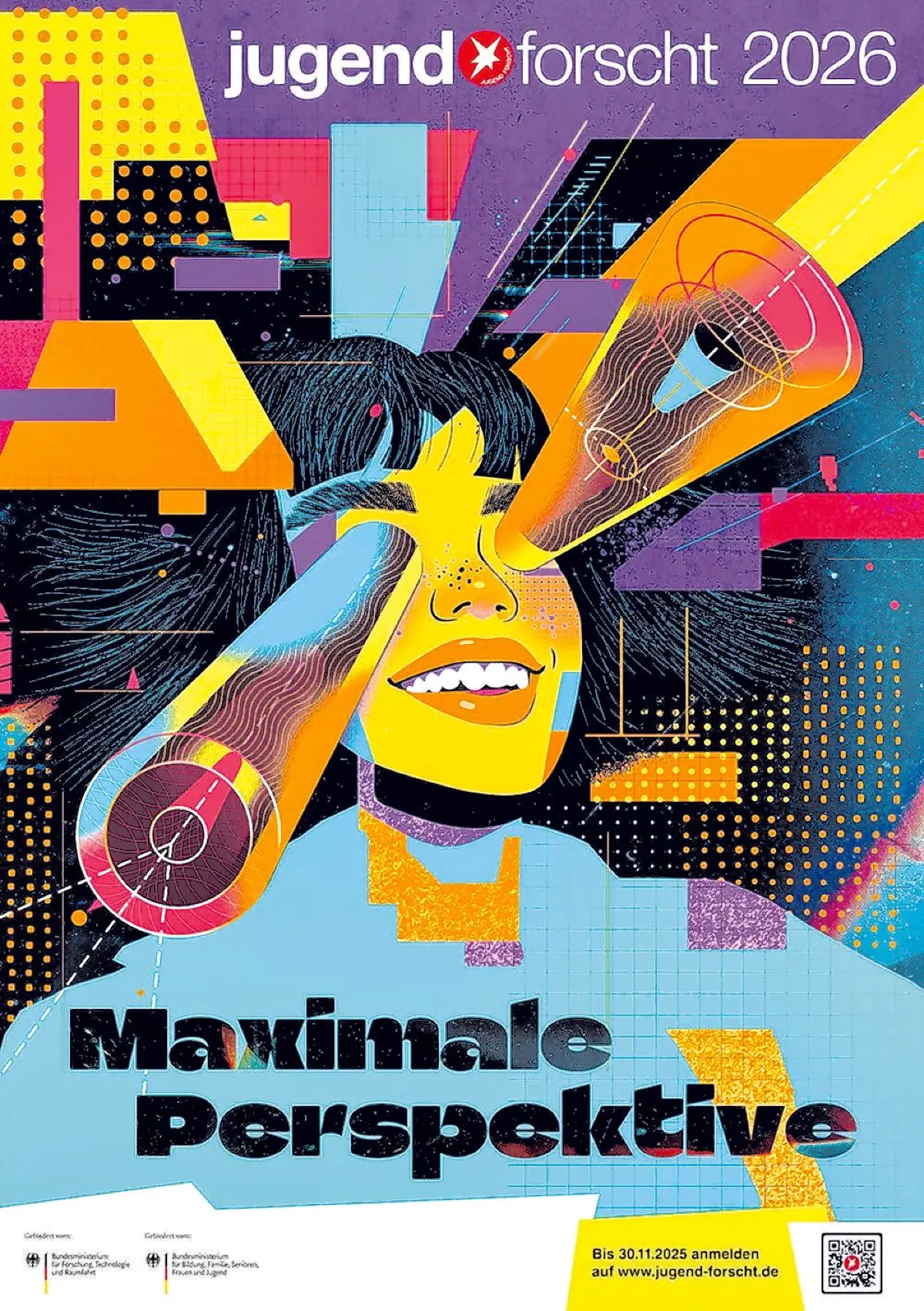 Das diesjährige Plakat unter dem Motto des Landeswettbewerbs: „Maximale Perspektive“.