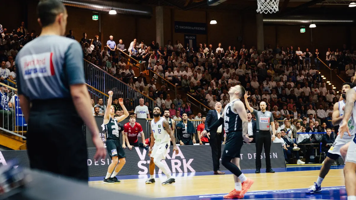 07.05.2026 BARMER 2. BBL - Pro A, Playoffs, Viertelfinale, Spiel 1, HAKRO Merlins Crailsheim vs. Giessen 46ers, Saison 2025/ 2026: 3 Aiden Warnholtz