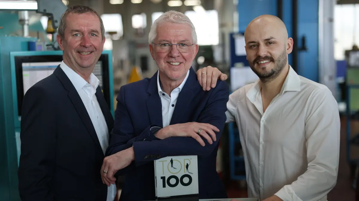 Erfolgreich mit Branchenmix und kreativen Ideen: Die Riedericher Metallverarbeitungsspezialisten von Rich Präzision mit Gottfried, Wolfgang und Alexander Rich.
