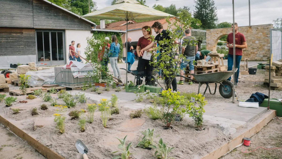 In den Gewächshäusern und im Hofladen gibt es vielfältige Pflanzen und Produkte rund um den Gartengenuss. Die Schau- und Azubibaustellen bieten während des Frühlingsfests spannende Einblicke.