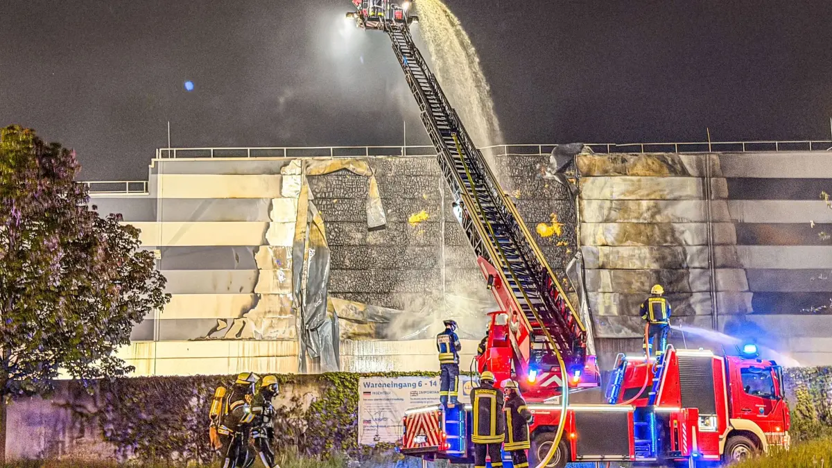 Brand in Lidl-Logistikzentrum in Hüfingen