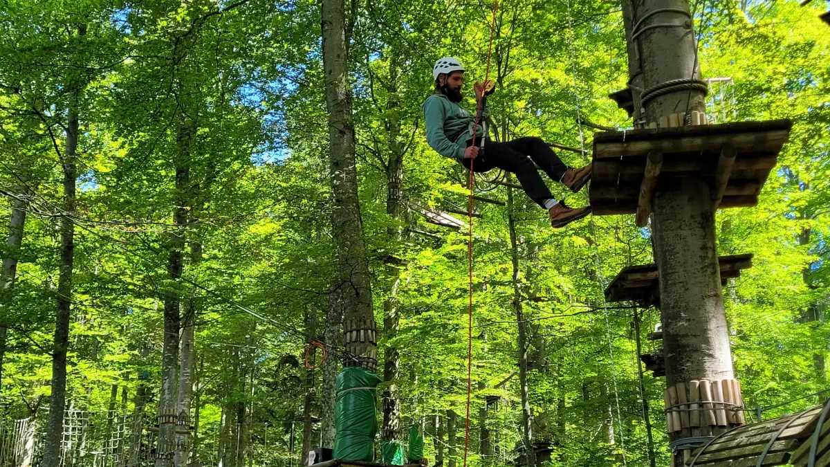 Klettern im Kletterpark Waldheim hat der Albstädter Outdoor-Sommer auch im Programm.