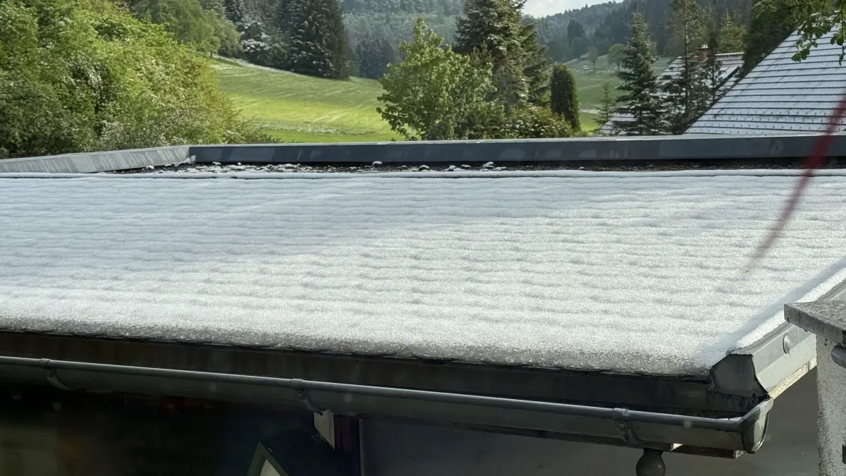 Schnee am Dienstagmorgen in Burladingen