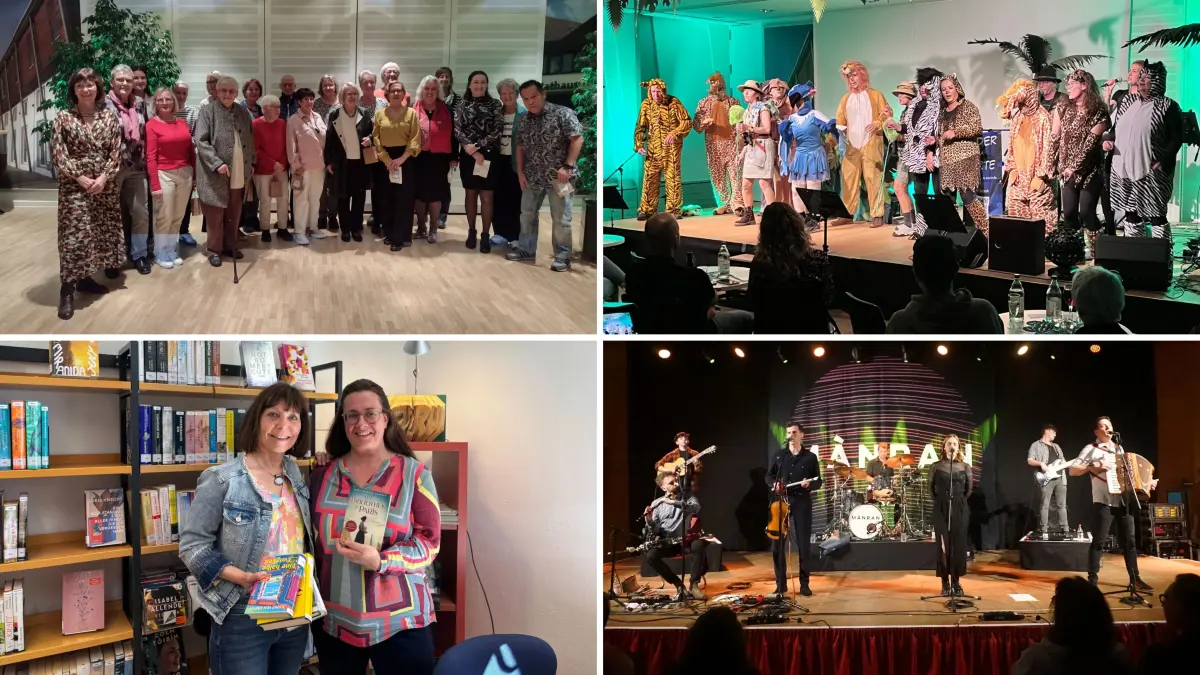 Das Forum-Jahr 2025 in Bildern. Gemeinschaftsausstellung, Mitsing-Abend, Übergangsbücherei und großes Konzert.
