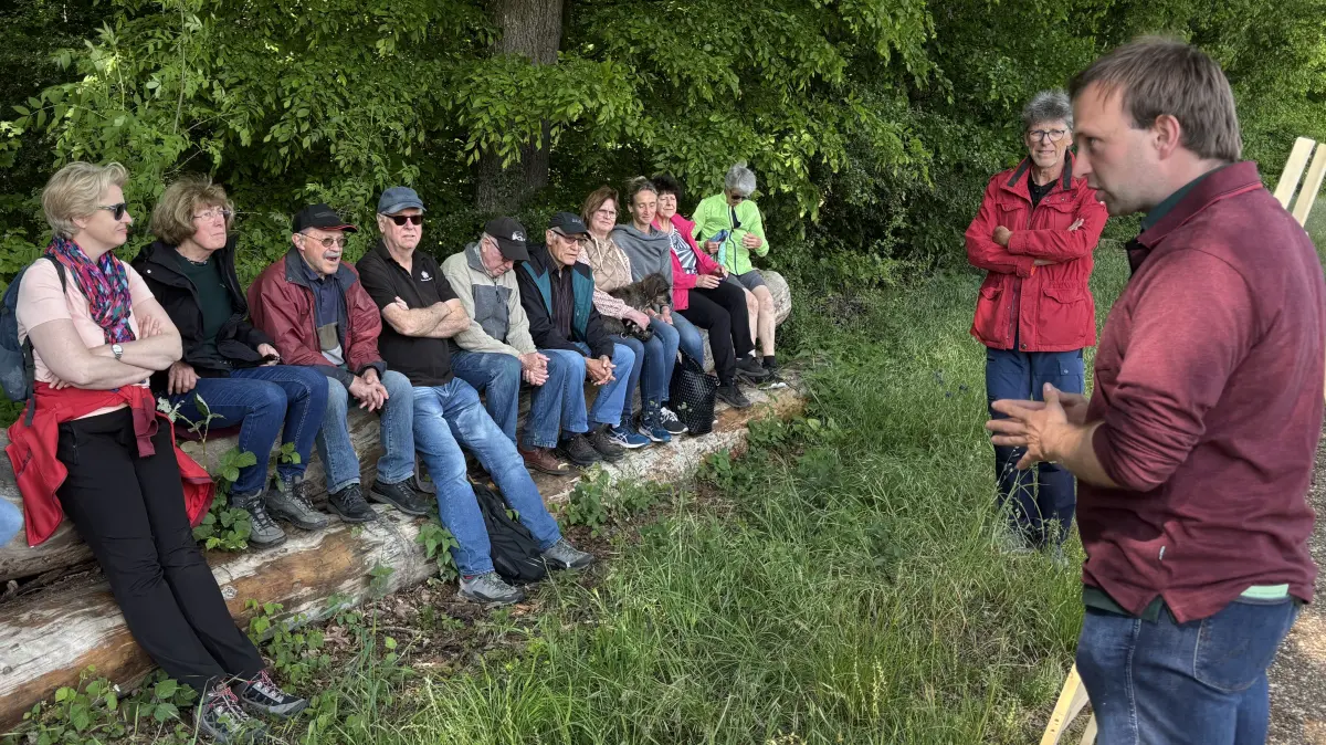 Förster Felix Ost führt durch den Bempflinger Gemeindewald – und durch die reiche Geschichte der Region.