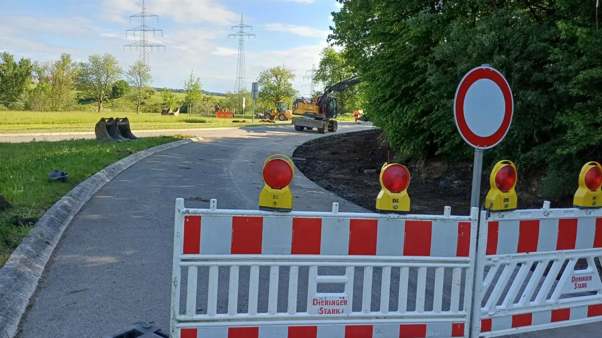 Sperrung Schmiden Engstlatt Baustelle