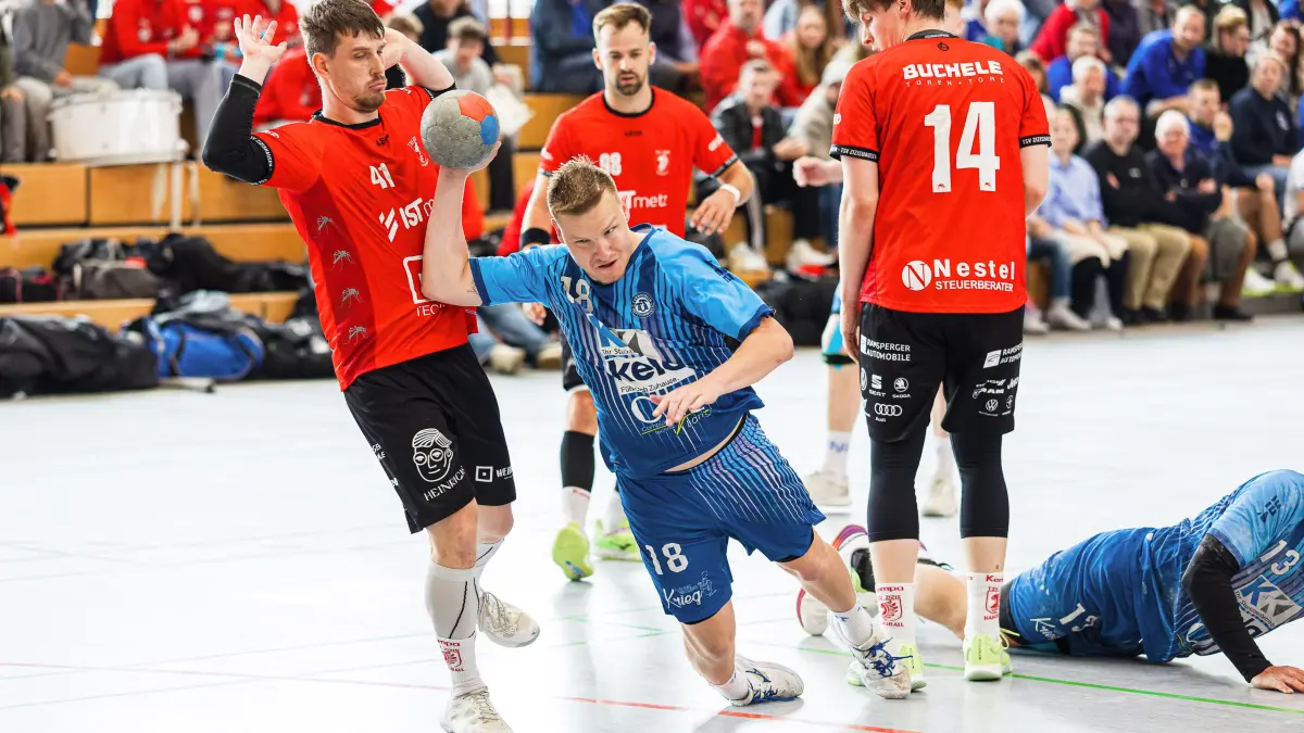 Handball Relegationsturnier Verbandsliga-Aufstieg: Handball Relegationsturnier Verbandsliga-Aufstieg; TV Treffelhausen - TSV Zizishausen;
Marcel Nagel (TV Treffelhausen, #18);
14.05.2026; Alb-Sporthalle, Böhmenkirch.
Foto: Thomas Madel