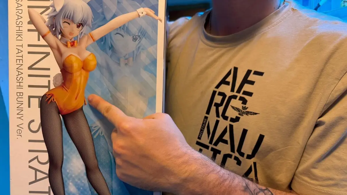 Die etwa 40 Zentimeter hohe Anime-Figur ist ein Geschenk aus Japan hat dem Beschenkten schlaflose Nächte bereitet.