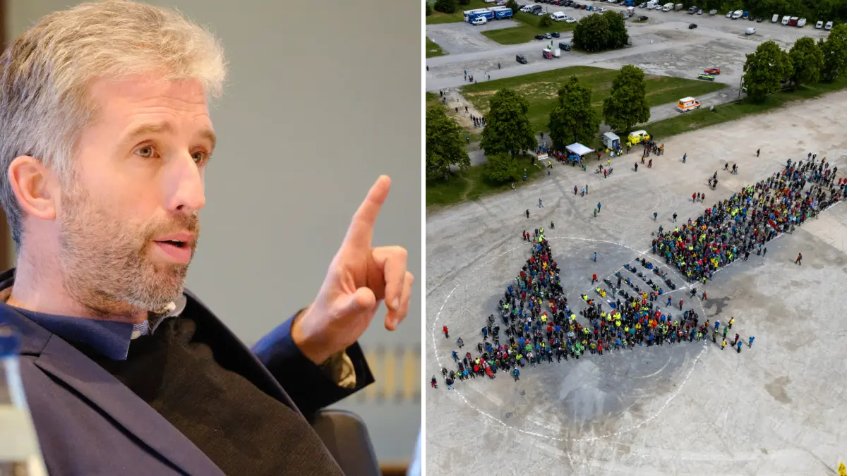 Dank seiner Wette auf mehr als 500 Leute, die gemeinsam ein lebendiges Windrad bilden, hat Tübingen einen neuen Weltrekord: Tübingens OB Boris Palmer freut sich jetzt auch über Windrad-Hasser-Kommentare im Netz.