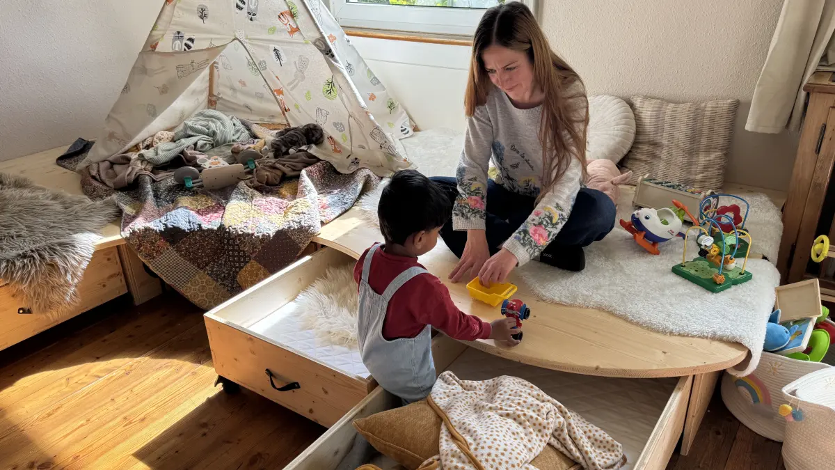 Franziska Ketterer arbeitet als Tagesmutter in Albstadt-Ebingen und betreut bis zu fünf Kinder zwischen einem und drei Jahren in der Villa "Händchenklein".
