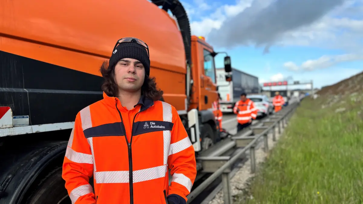 Platon Tormozov, 22, hat vor Kurzem seine Ausbildung bei der Autobahnmeisterei in Dornstadt zum Straßenmeister abgeschlossen.