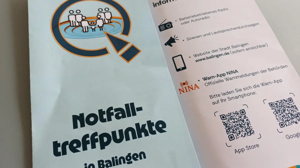 Flyer Notfalltreffpunkte Balingen Bevölkerungsschutz