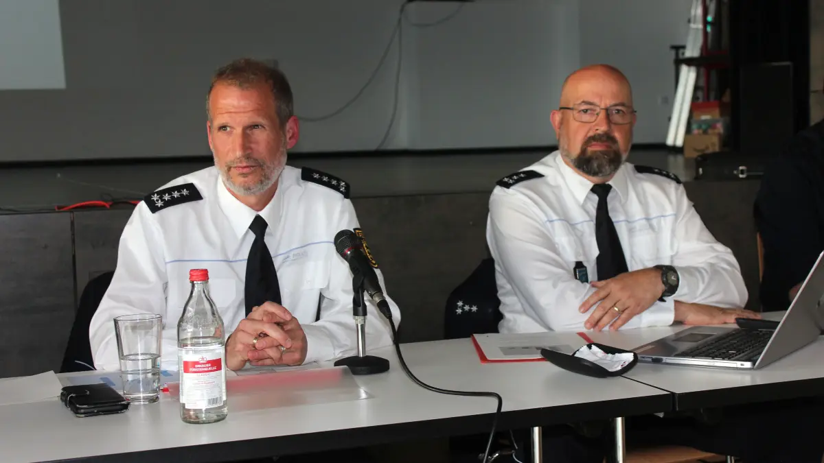 Polizei Revierleiter Hechingen Renner und Postenführer Burladingen Kleinmann