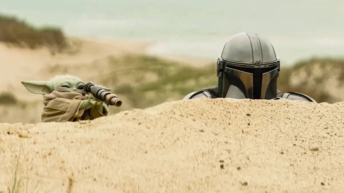 Grogu and Pedro Pascal USA. Grogu and Pedro Pascal in a scene from CWalt Disney Studios new movie: Star Wars: The Mandalorian and Grogu 2026. Plot: Once a lone bounty hunter, Mandalorian Din Djarin and his apprentice Grogu embark on an exciting new Star Wars adventure. LMK110-J11622-260226 Supplied by LMKMEDIA. Editorial Only. Landmark Media is not the copyright owner of these Film or TV stills but provides a service only for recognised Media outlets. PUBLICATIONxNOTxINxUKxUSAxCAN