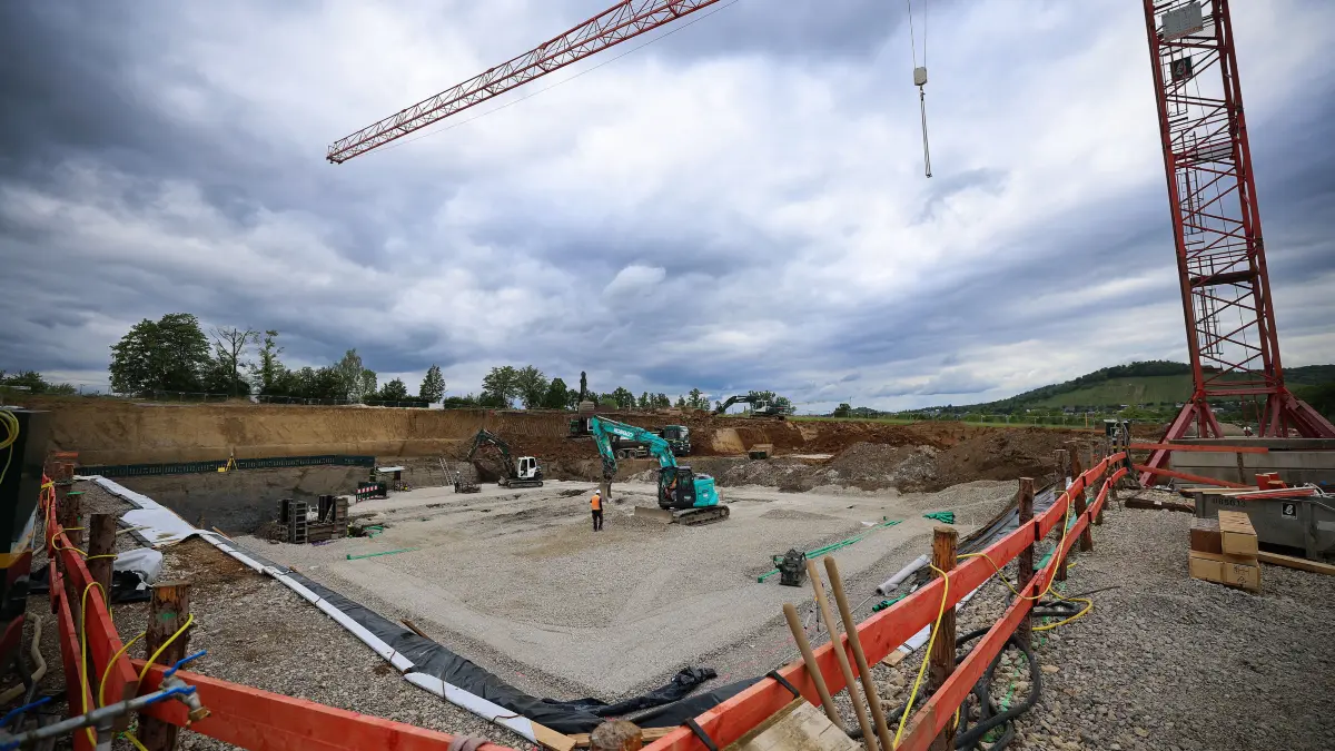Baustelle Ganzjahresbad Metzingen Bongertwasen Brodbeck