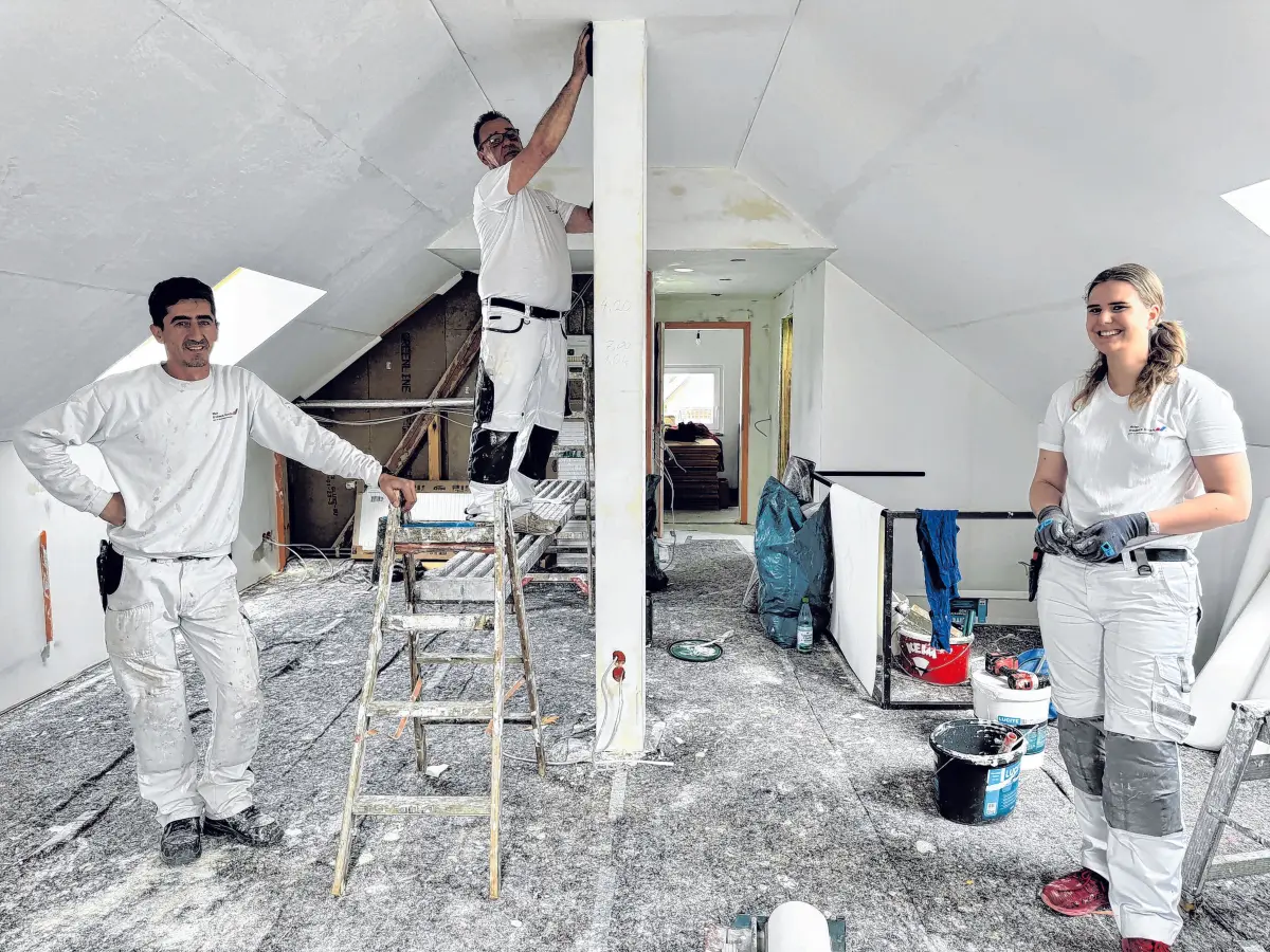 Auf den Malerbetrieb Brodbeck in Metzingen ist Verlass.⇥Foto: Natalie Eckelt