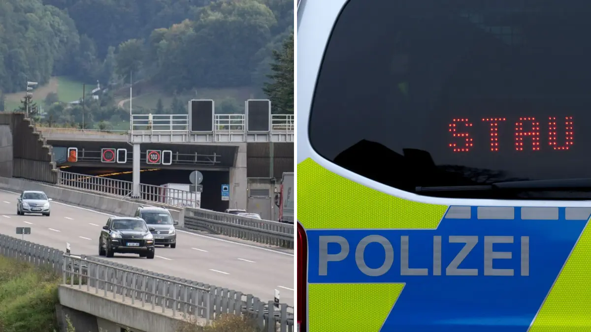 Auf der A8, im Tunnel bei Gruibingen, hat es am Freitagmittag gekracht.