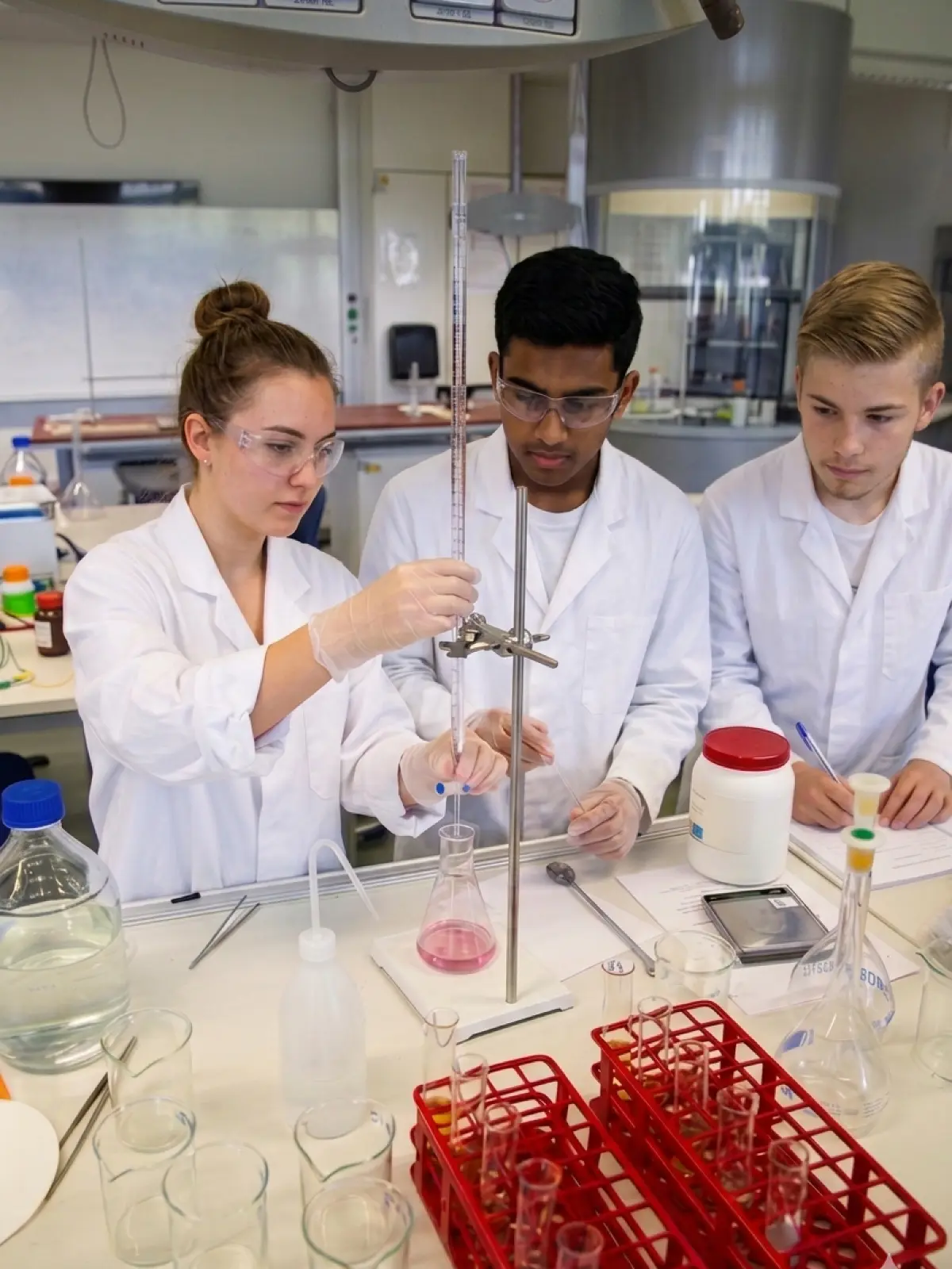 Praxisnahes Lernen: An der ISU entwickeln Schülerinnen und Schüler fachliche Stärke, Teamgeist und kritisches Denken.