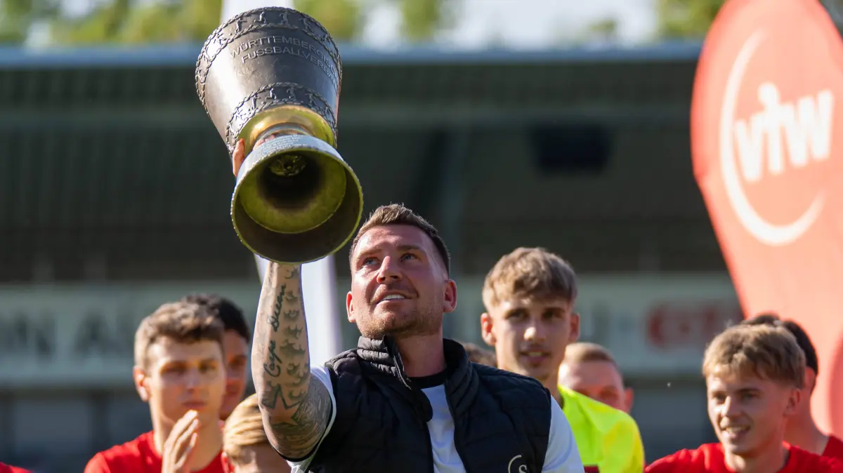 Stuttgarter Kickers vs. SG Sonnenhof Großaspach, Fussball, WFV-Pokal, Finale, 23.05.2026: , Stuttgarter Kickers vs. SG Sonnenhof Großaspach, Fussball, WFV-Pokal, Finale, 23.05.2026 Stuttgart-Degerloch Baden-Wuerttemberg Deutschland *** , Stuttgarter Kickers vs SG Sonnenhof Großaspach, Soccer, WFV Cup, Final, 23 05 2026 Stuttgart Degerloch Baden Wuerttemberg Germany Copyright: xkolbert-press/PhilipxZieglerx