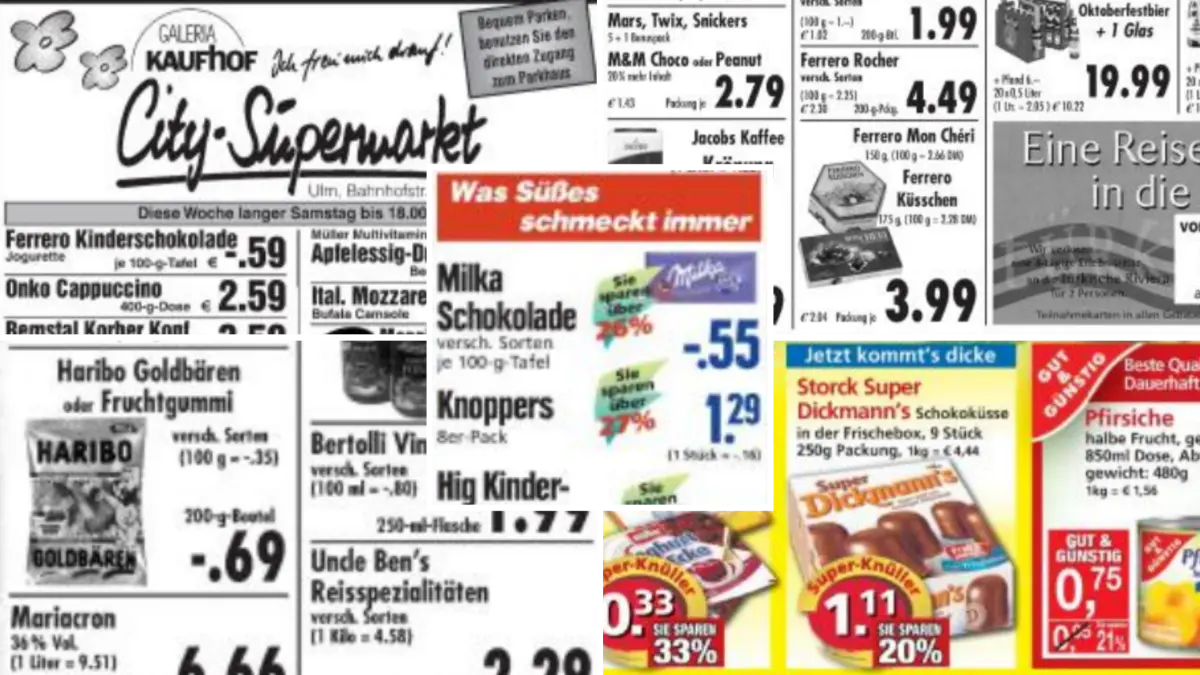 Ob in lokalen Supermärkten oder nationalen Ketten wie Netto und Edeka: In den 2000ern und 2010ern waren etliche Süßigkeiten doch deutlich günstiger als heute.